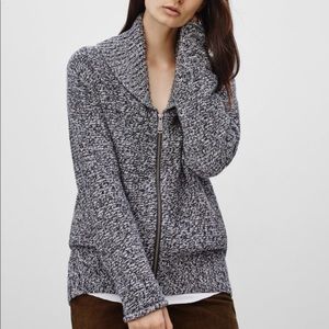 Aritzia TNA Wool Zip Up Sweater